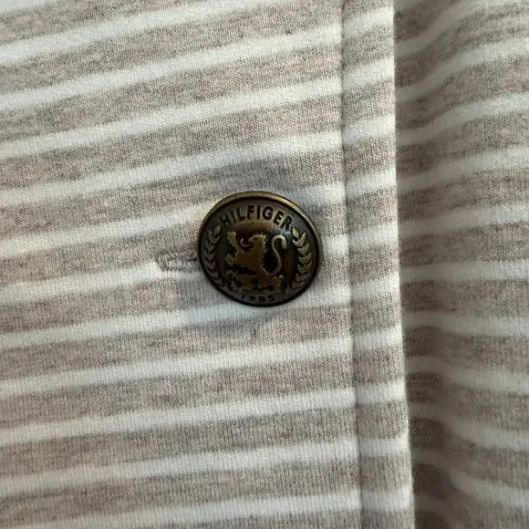 Tommy Hilfiger Striped Military style Knit Jacket with Signature Buttons - Picture 4 of 8